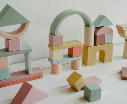 Colourful toys. Wooden toy.